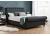 6ft Super King Dark grey Bury, Scrolled fabric upholstered button bed frame 4